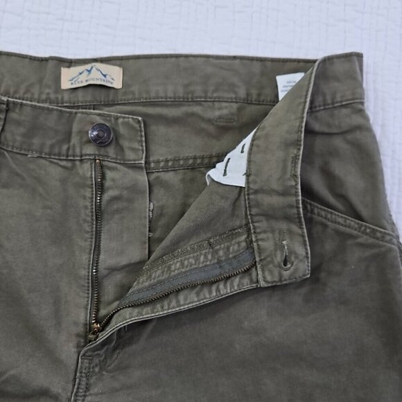 Blue Mountain Canvas Relaxed Fit 5 Pocket Pants Army Green Straight Leg EUC - Picture 11 of 14